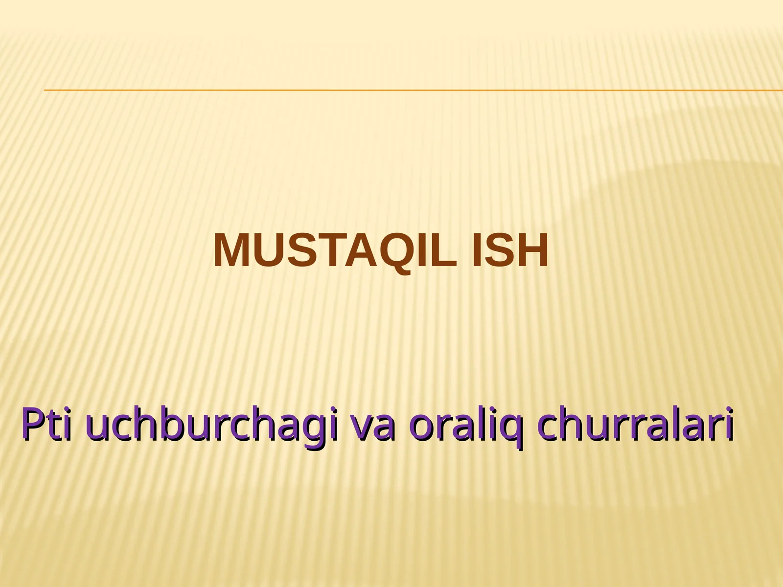 Pti uchburchagi va oraliq churralari