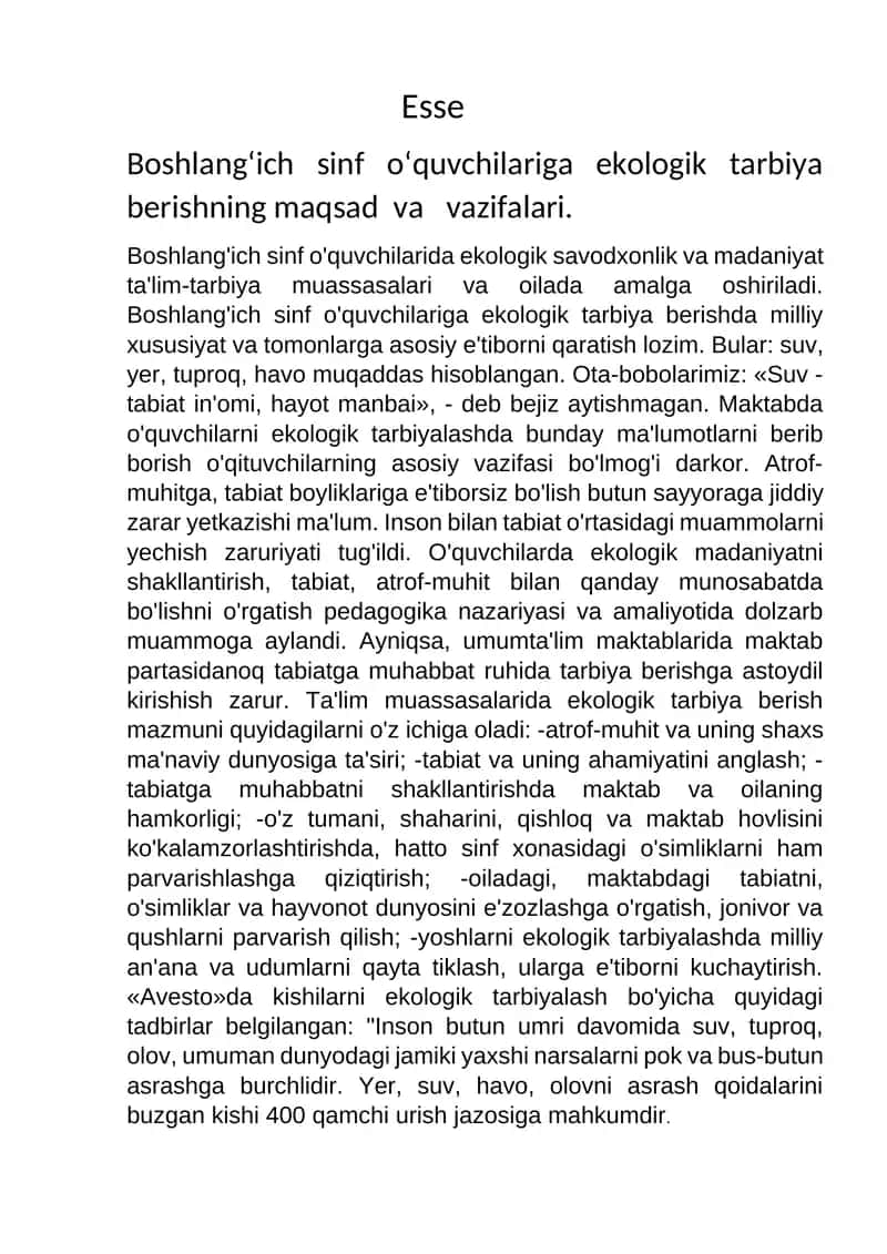 Ekologik tarbiya