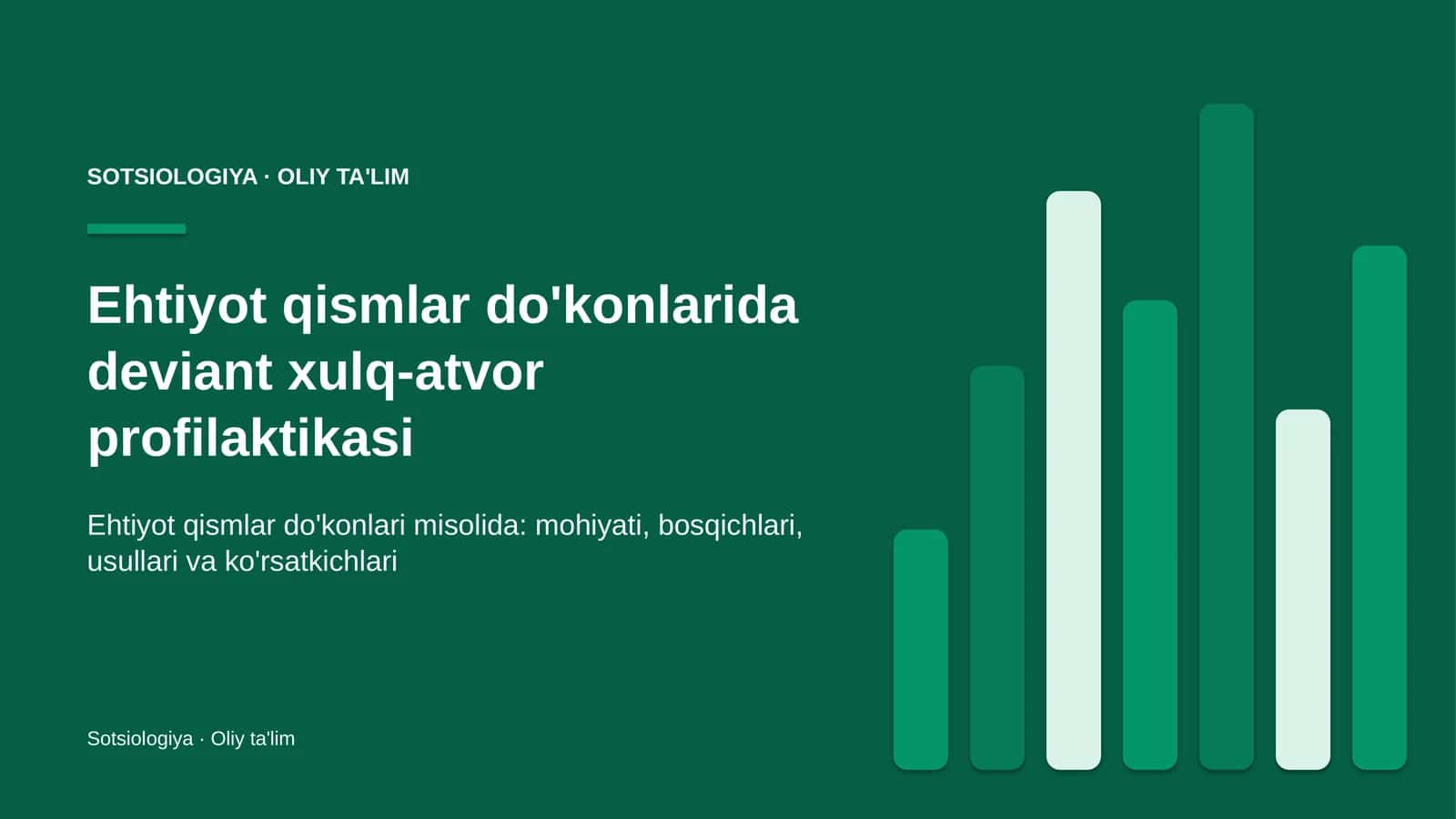ehtiyot qismlar do'konlarida deviant xulq atvor profilaktikasi 8997