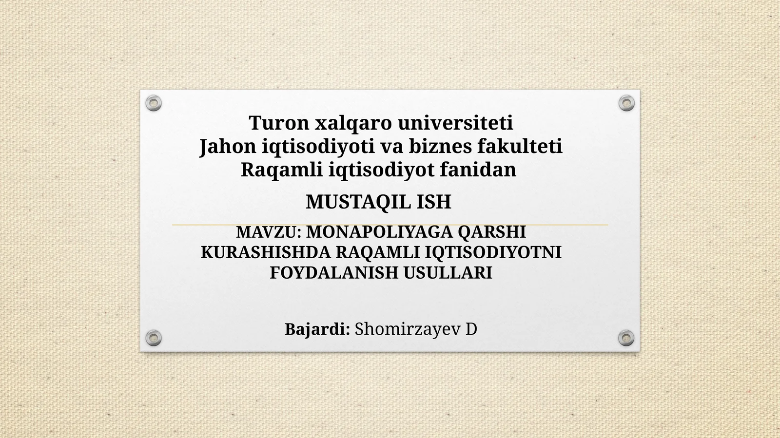 Raqamli iqtisodiyotni foydalanish usullari