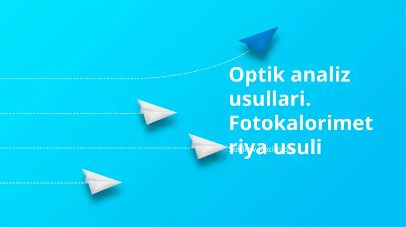 Optik Analiz Usullari