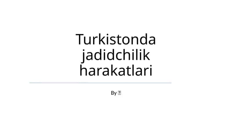 Жадидистское образование в Туркестане (XIX-начало XX вв.)