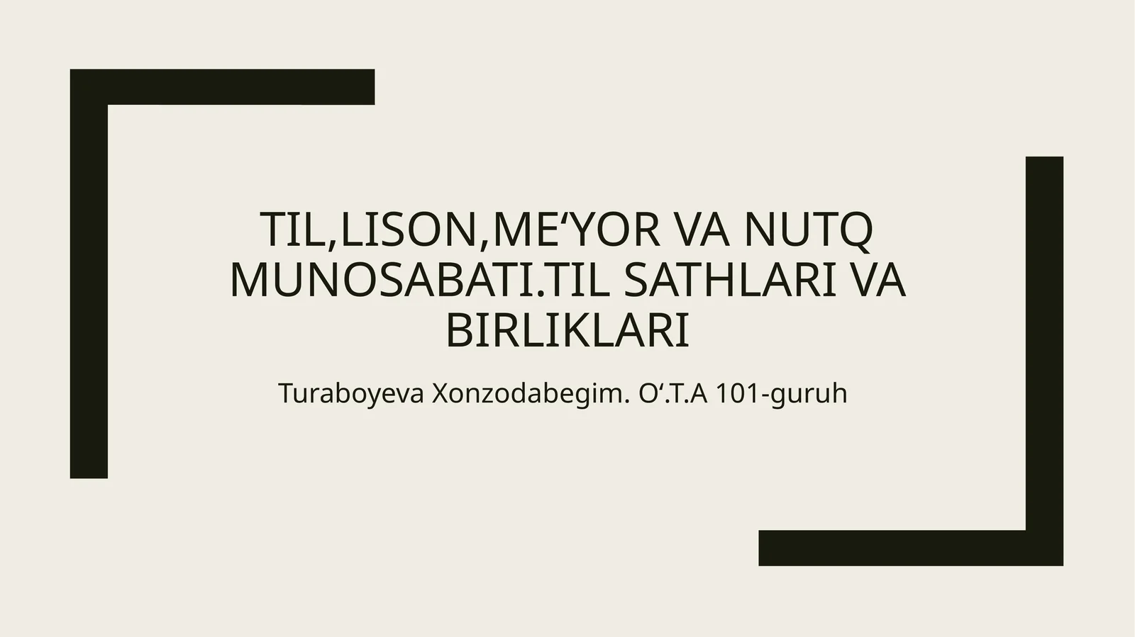 Til,lison,nutq munosabati.UMIS va AHVO