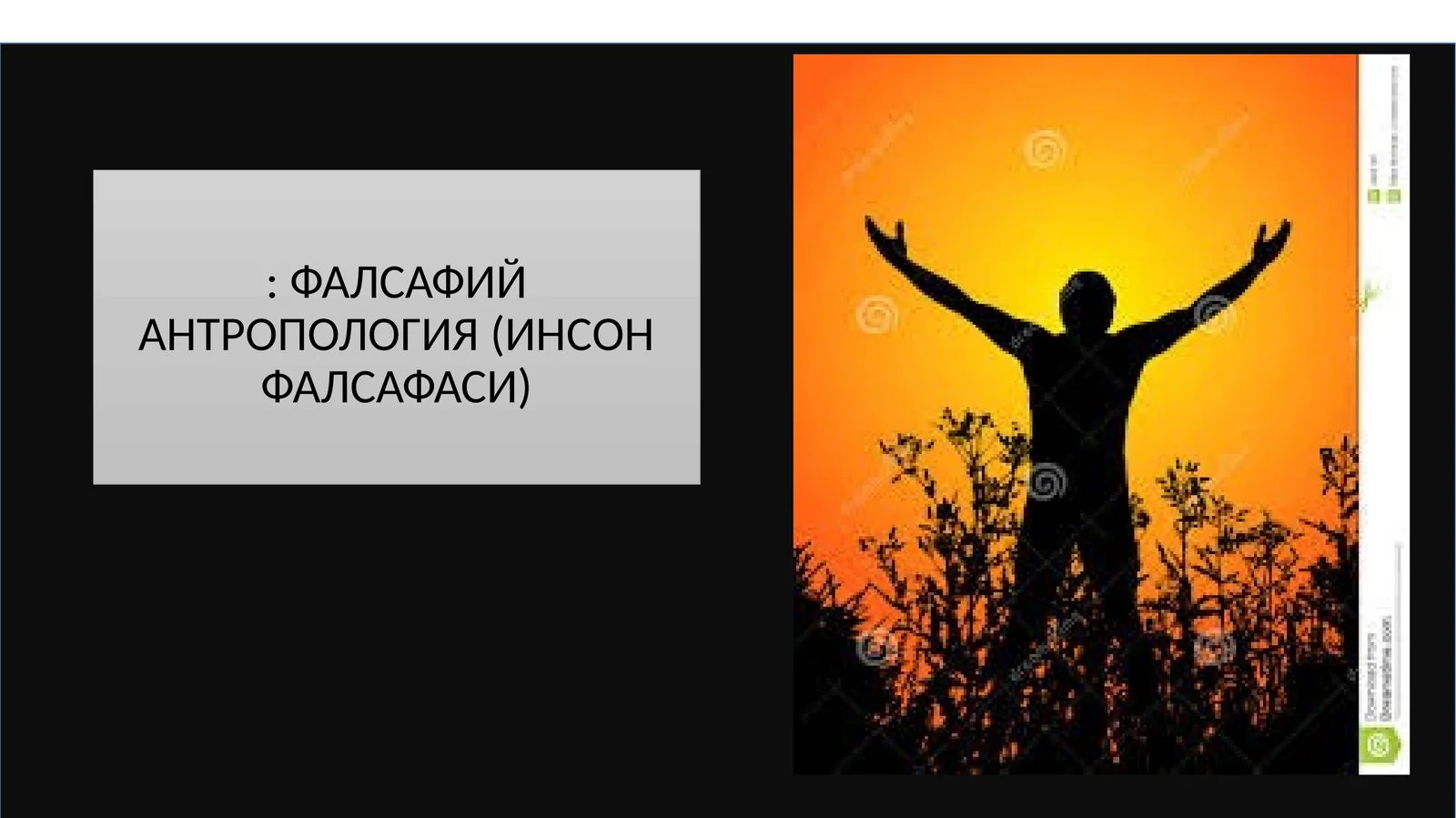 ФАЛСАФИЙ АНТРОПОЛОГИЯ (ИНСОН ФАЛСАФАСИ)