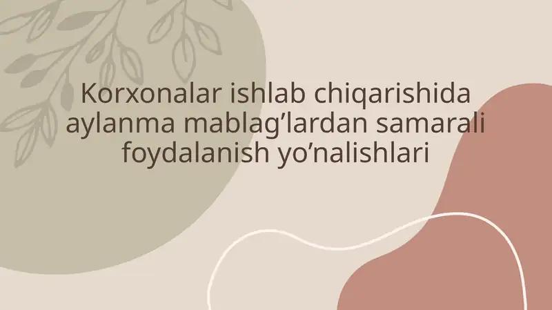 Aylanma mablag'lar