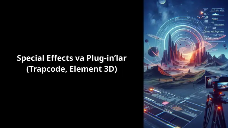 Special Effects va Plug-in’lar (Trapcode, Element 3D)