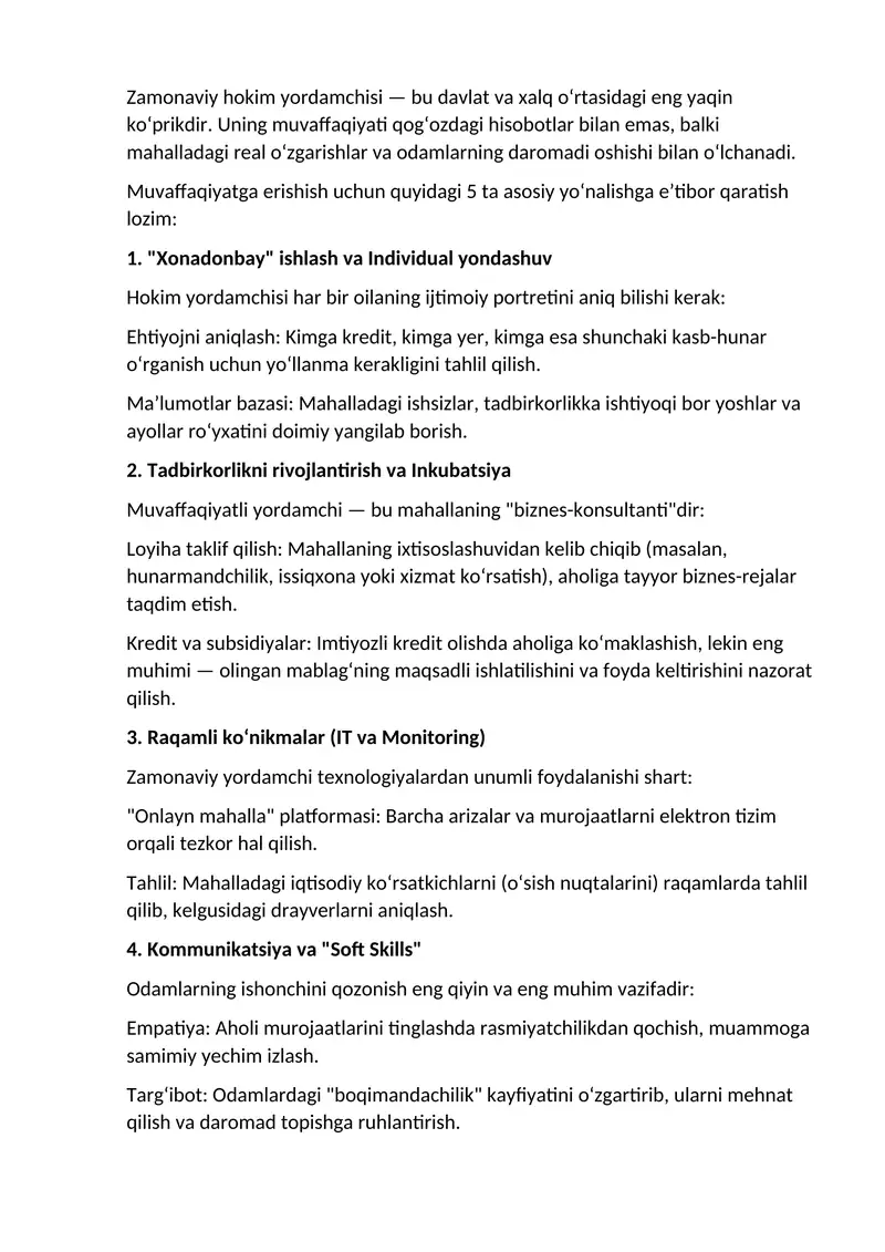 Zamonaviy hokim yordamchisi