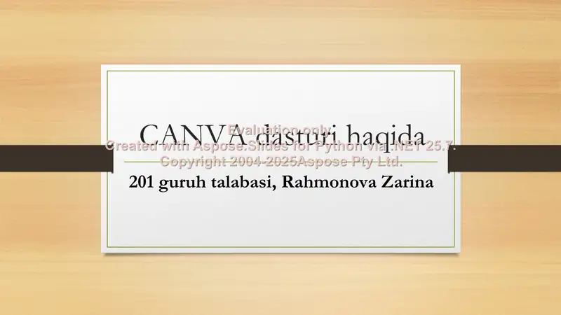 Canva dasturi