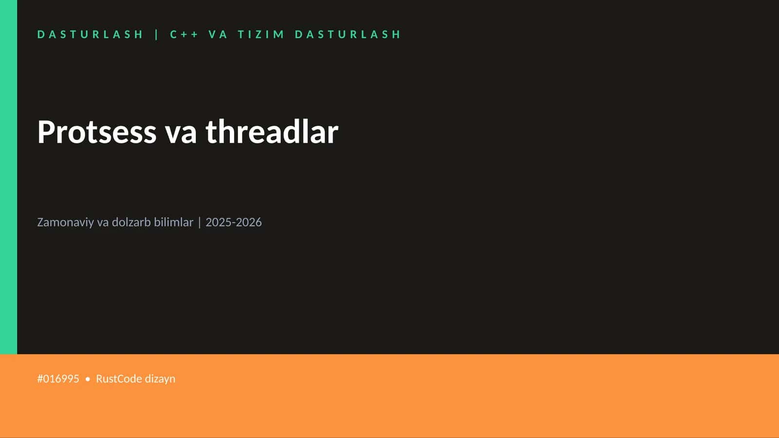 DASTURLASH | C++ VA TIZIM DASTURLASH