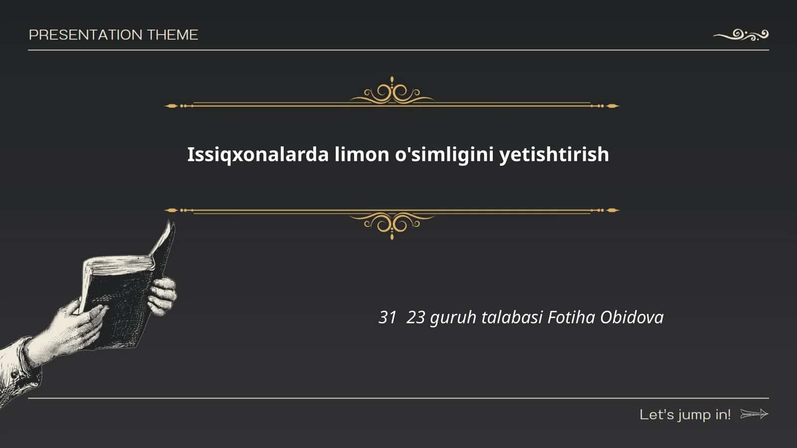 Issiqxonalarda limon o'simligini yetishtirish