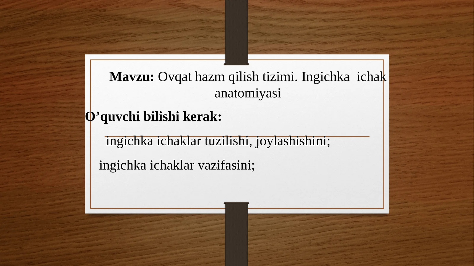 Ovqat hazm qilish tizimi.Ingichkaichakanatomiyasi
