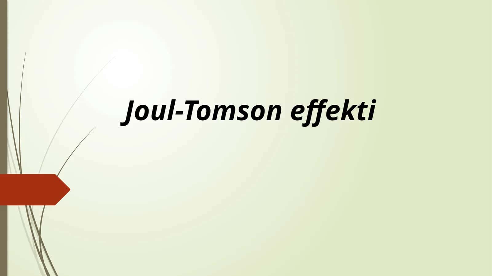 Joul-Tomson effekti