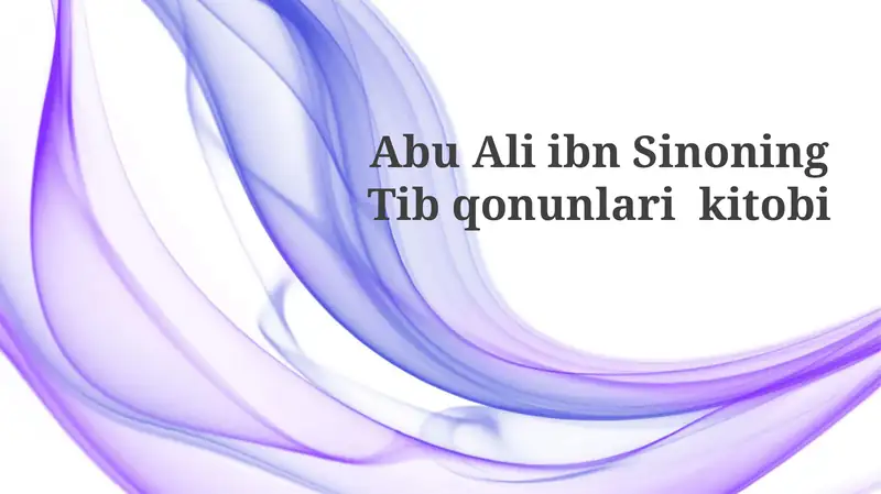 Abu Ali ibnSinoning Tibqonunlarikitobi