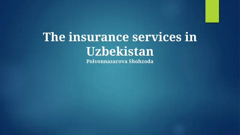 Insurance Services in Uzbekistan