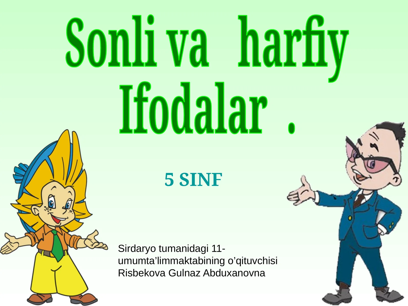 Sonli va harfiy ifodalar