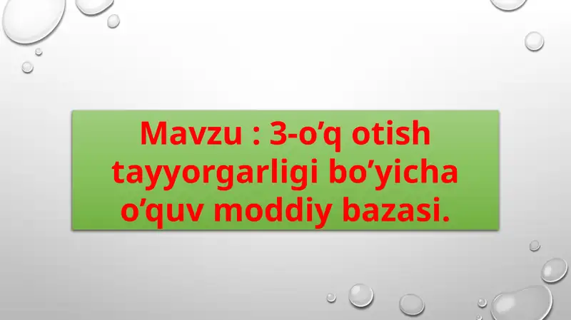 3-o’qotishtayyorgarligibo’yichao’quvmoddiybazasi