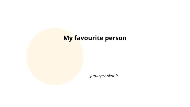 My favourite person