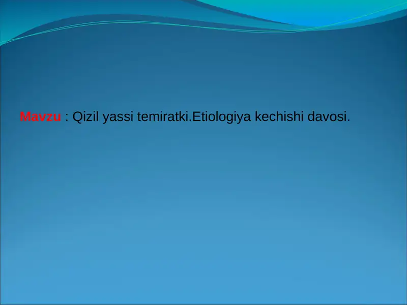 Qizil yassi temiratki