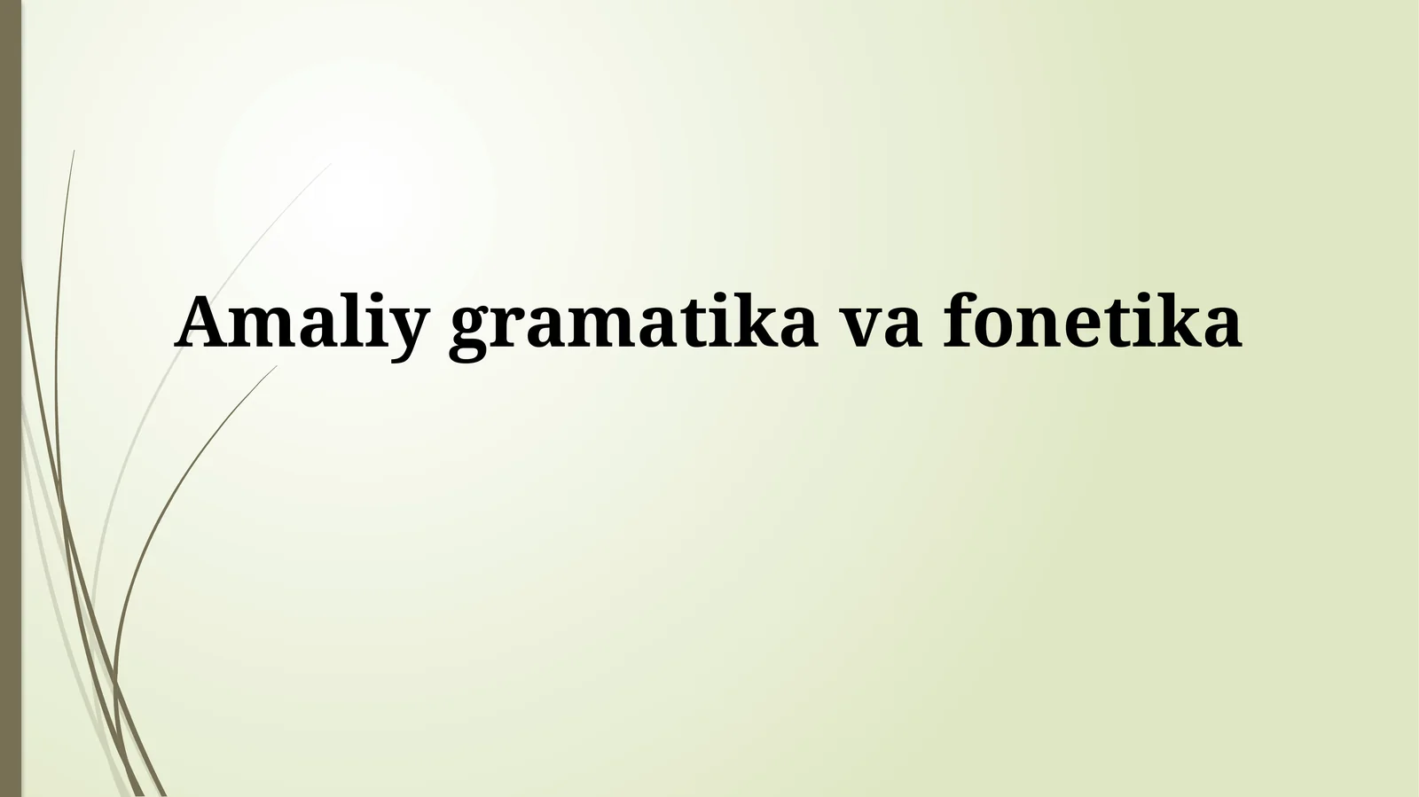 Tovushlar fonetikasi