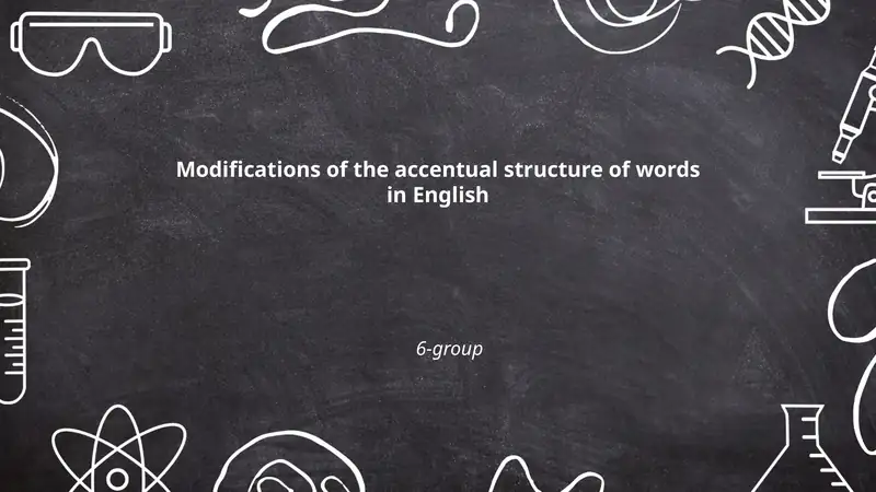 Modifications of the accentual structure of words in English