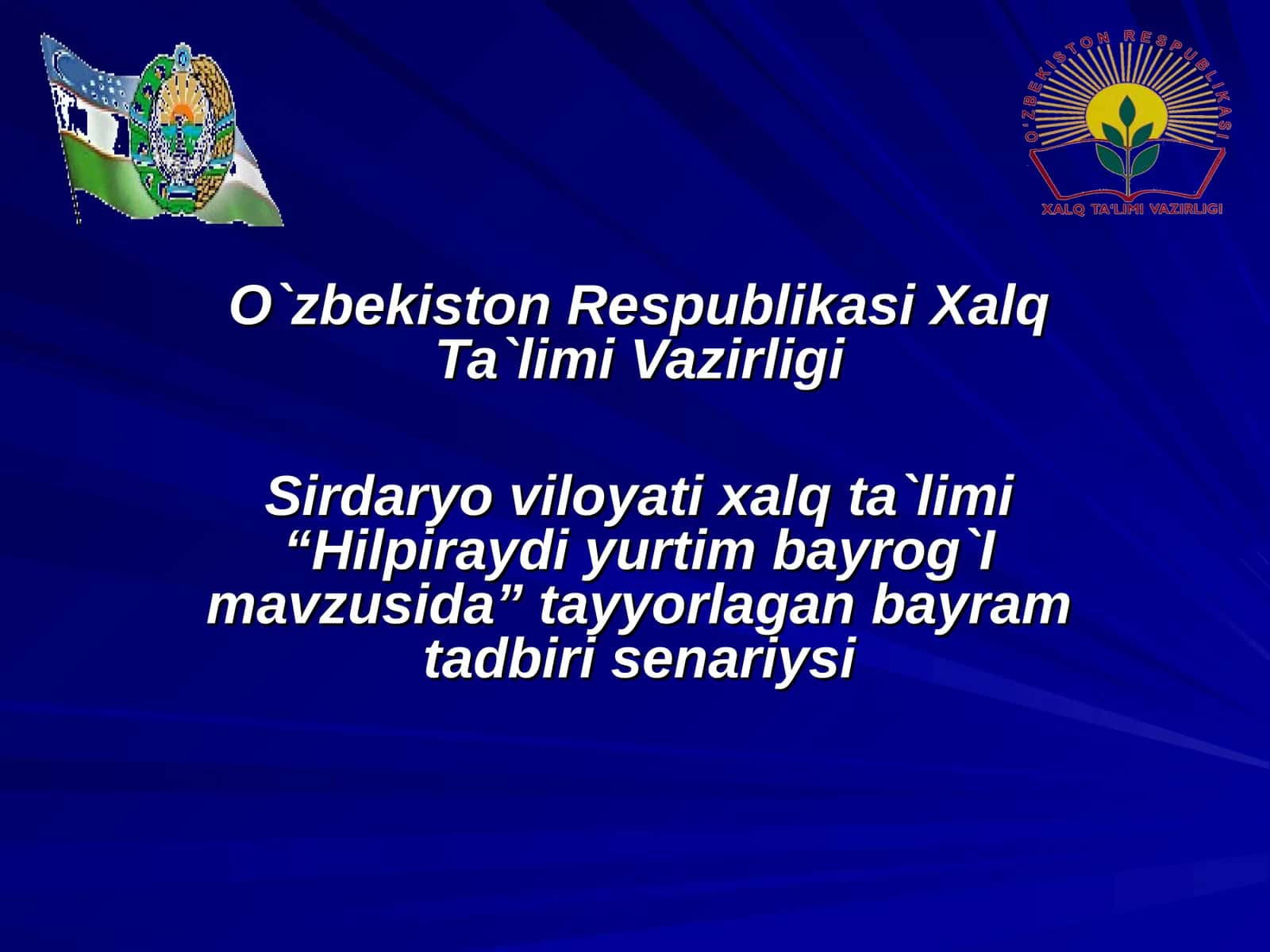 Hilpiraydi yurtim bayrog`I mavzusida