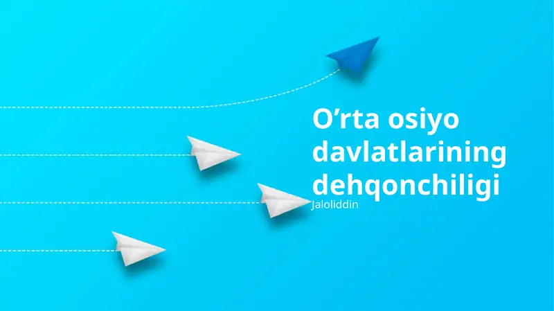 Markaziy Osiyo qishloq xo'jaligi uchun barqaror yechimlar