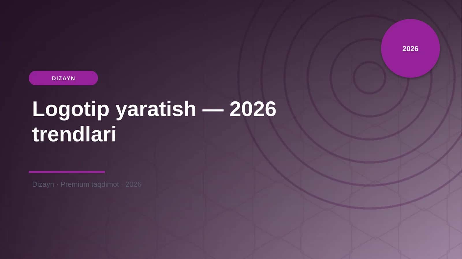 Logotip yaratish — 2026 trendlari