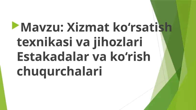 TXK VA ESTAKADALAR haqida.