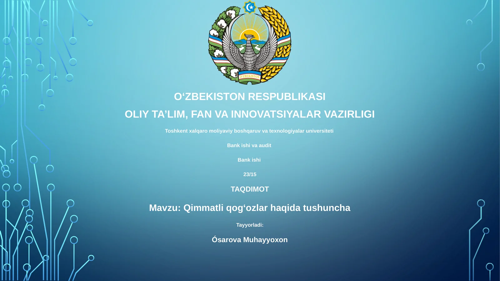 Qimmatli qogʻozlar haqida tushuncha