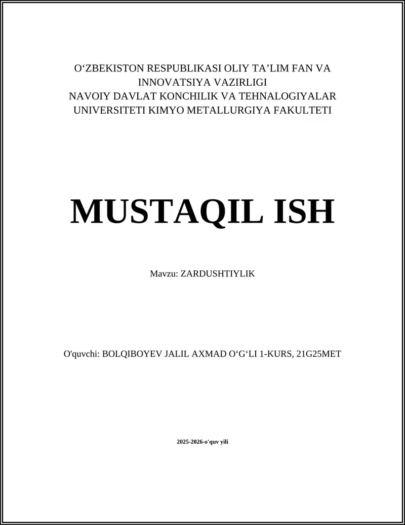 Zardushtiylik
