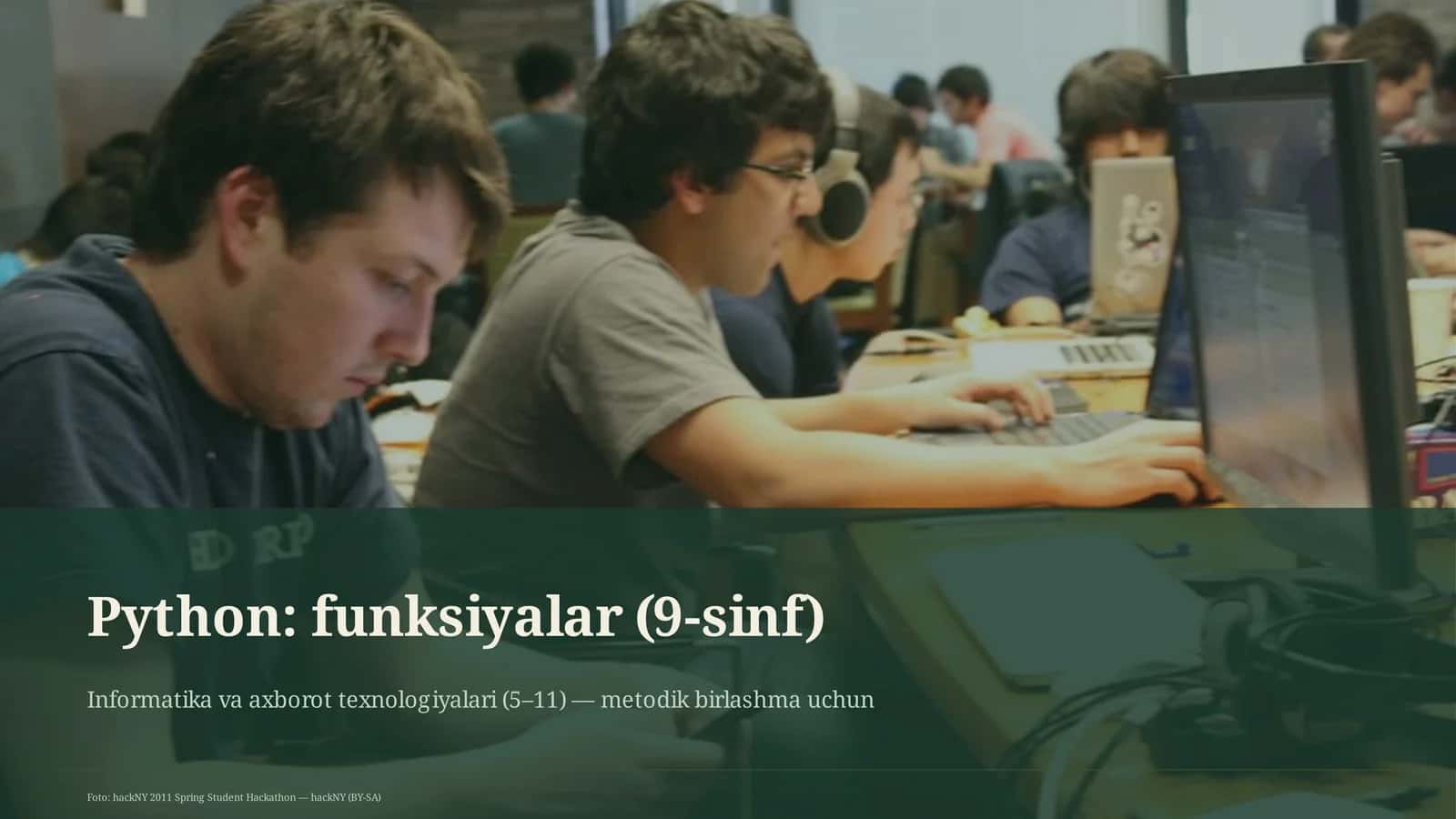 Python: funksiyalar (9-sinf)