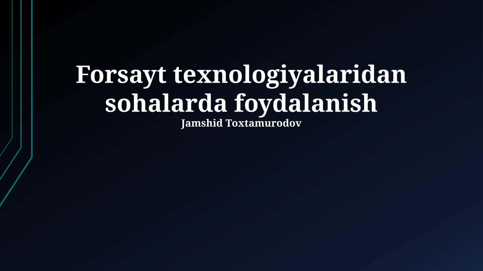 Foresight texnologiyalari: Ta'rif va turlari