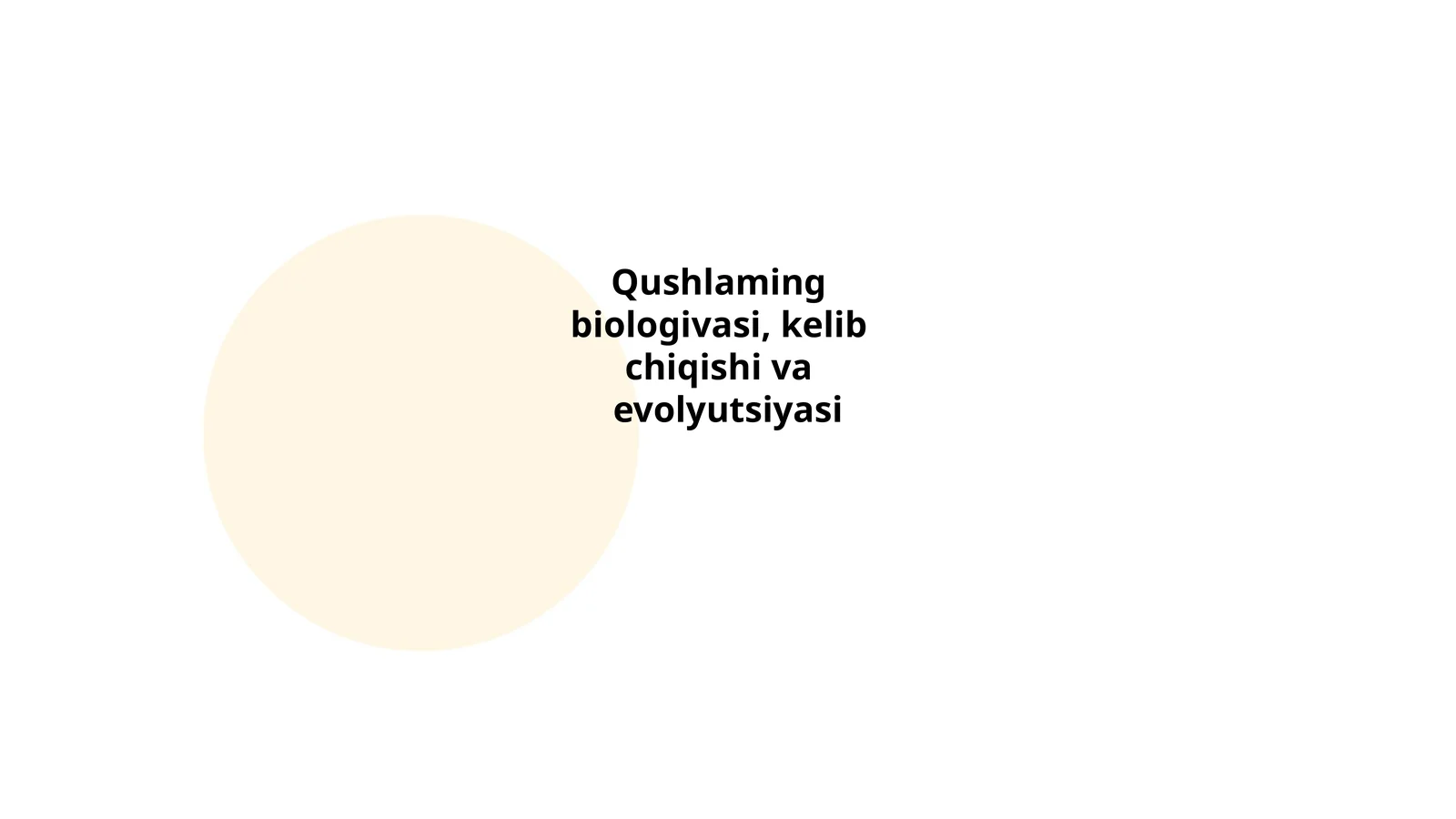 Qushlaming biologivasi, kelib chiqishi va evolyutsiyasi