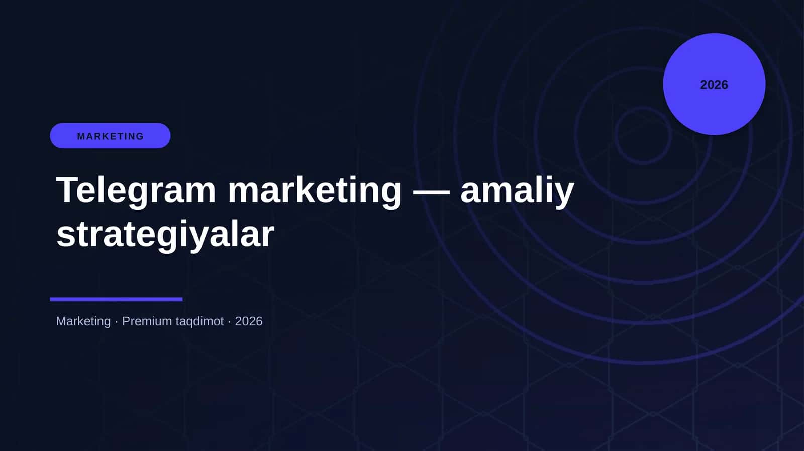Telegram marketing — amaliy strategiyalar