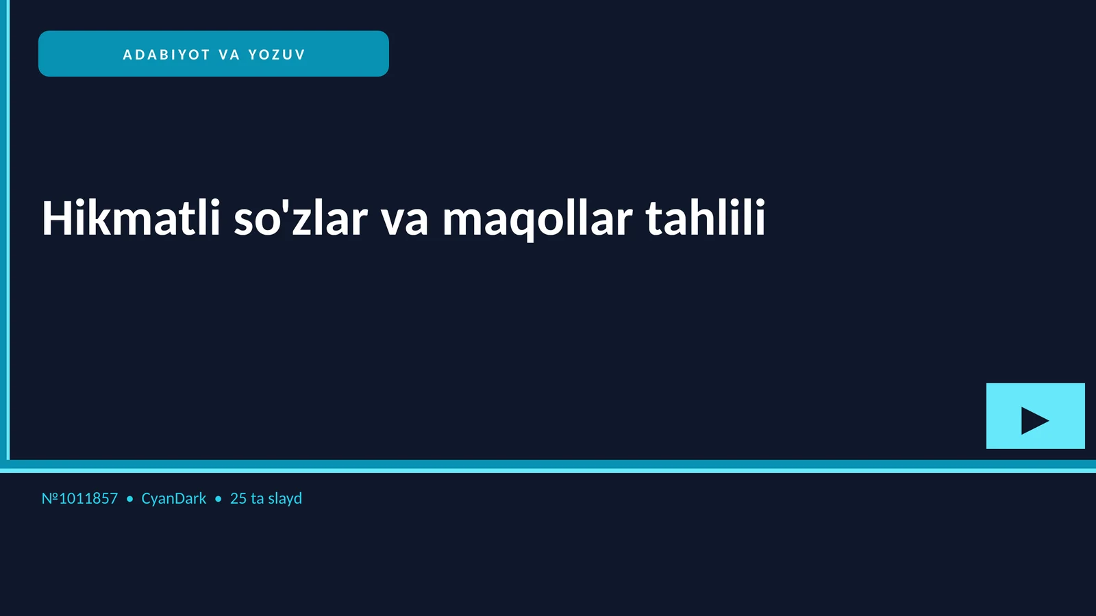Hikmatli so'zlar va maqollar tahlili