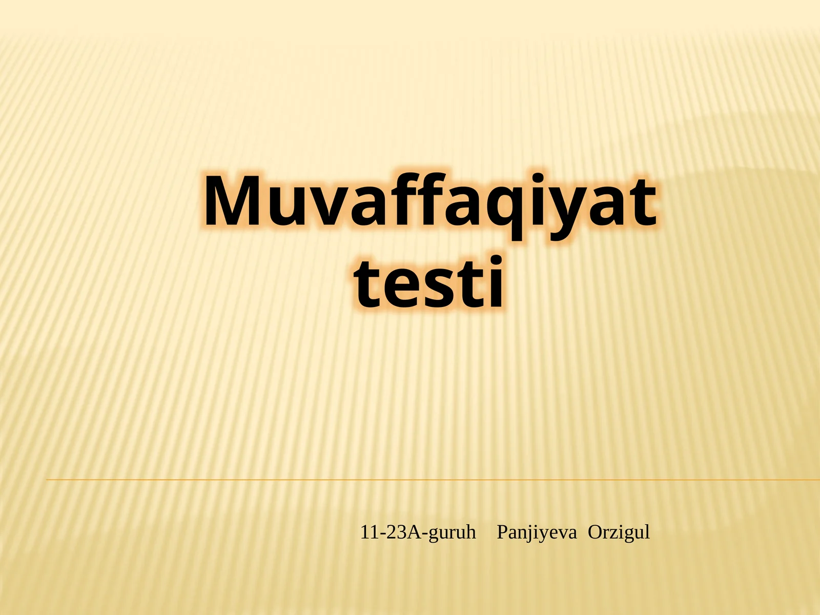 muvoffaqiyat testi