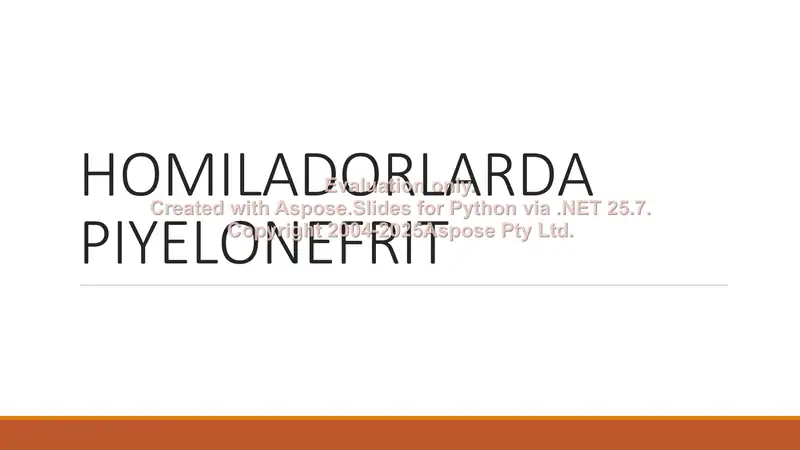 HOMILADORLARDA PIYELONEFRIT
