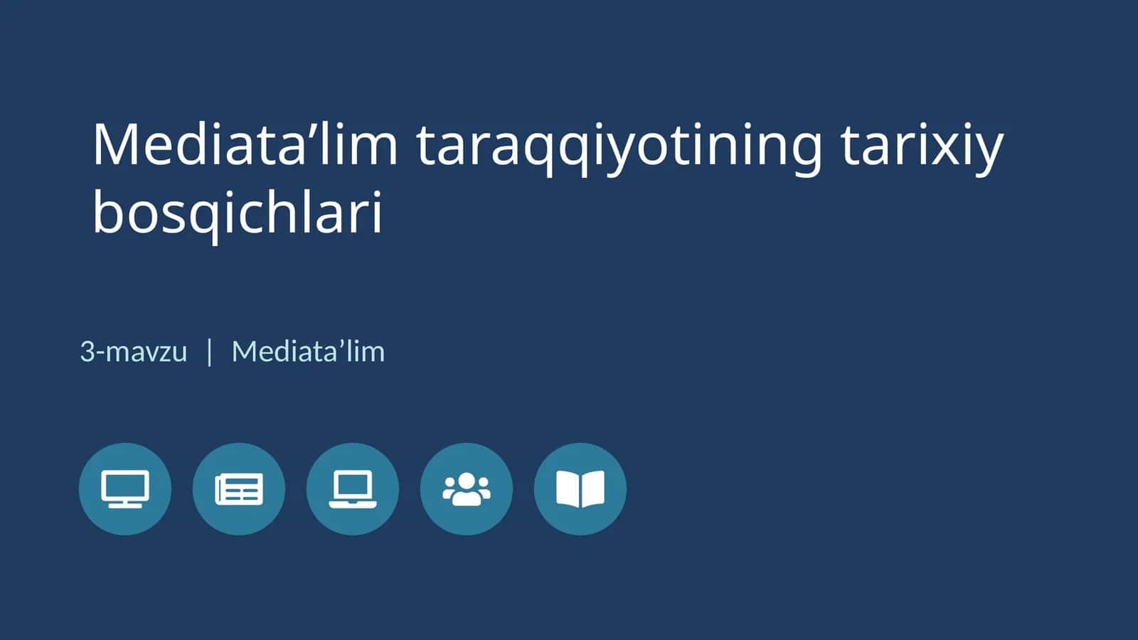 Mediata’limning yangi bosqichi