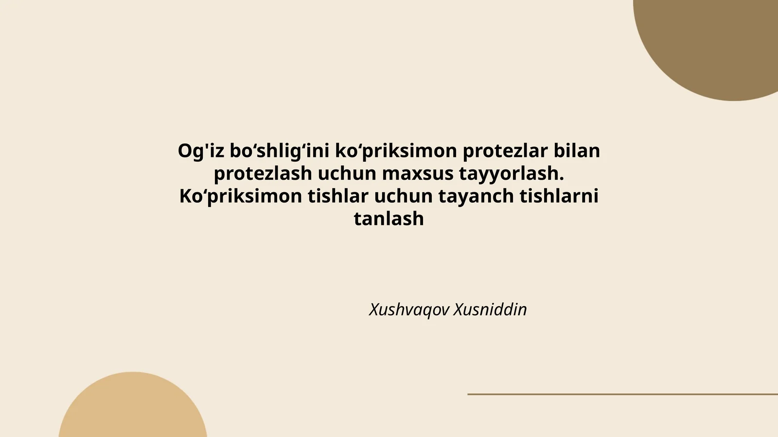 Ko‘priksimon protezlar bilan protezlash