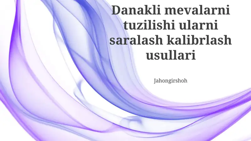 Xurmo mevalarining tuzilishi
