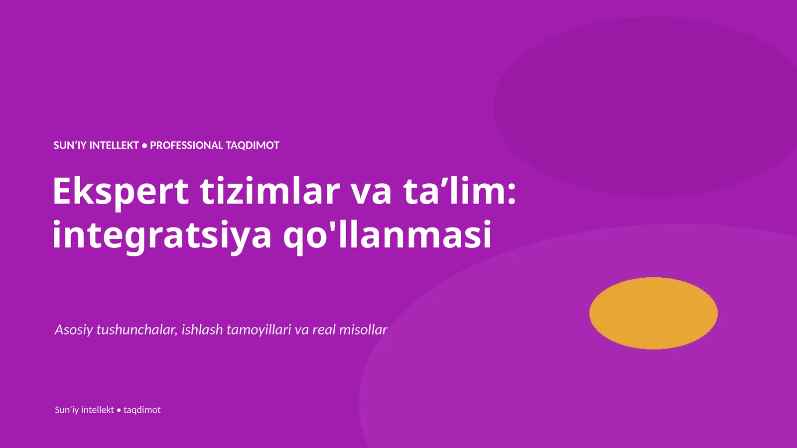 SUN’IY INTELLEKT PROFESSIONAL TAQDIMOT