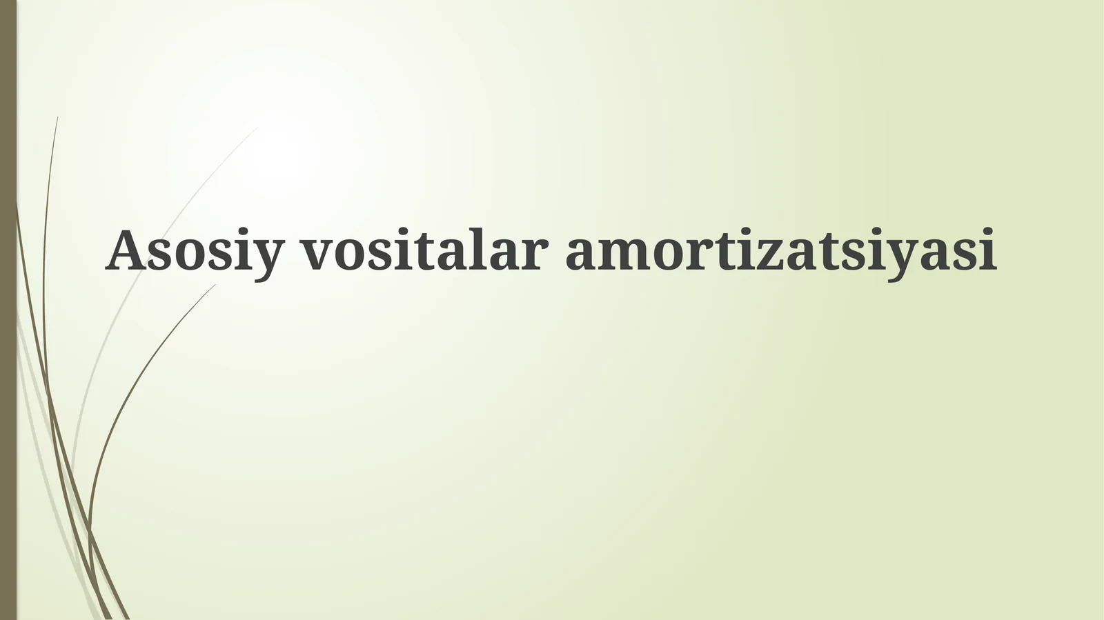 Asosiy vositalar amortizatsiyasi