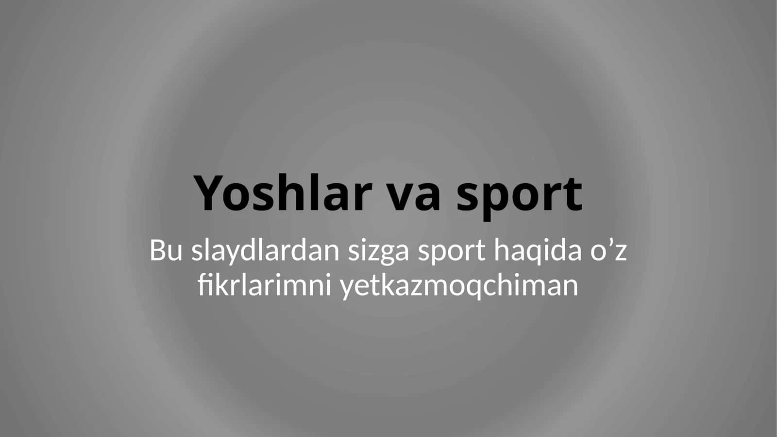 Yoshlarvasport