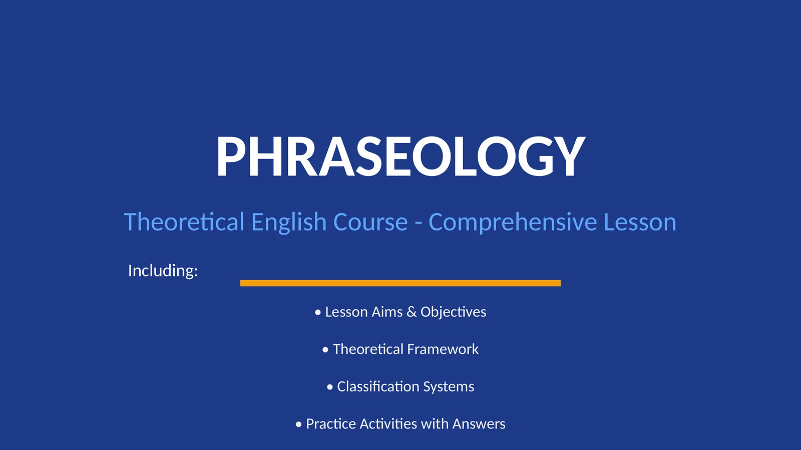 PHRASEOLOGY