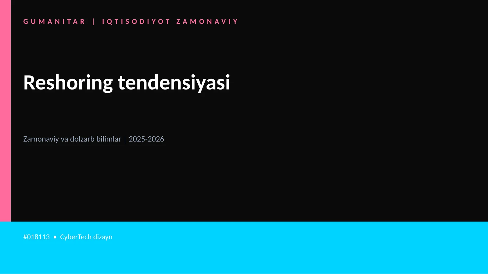 Reshoring tendensiyasi