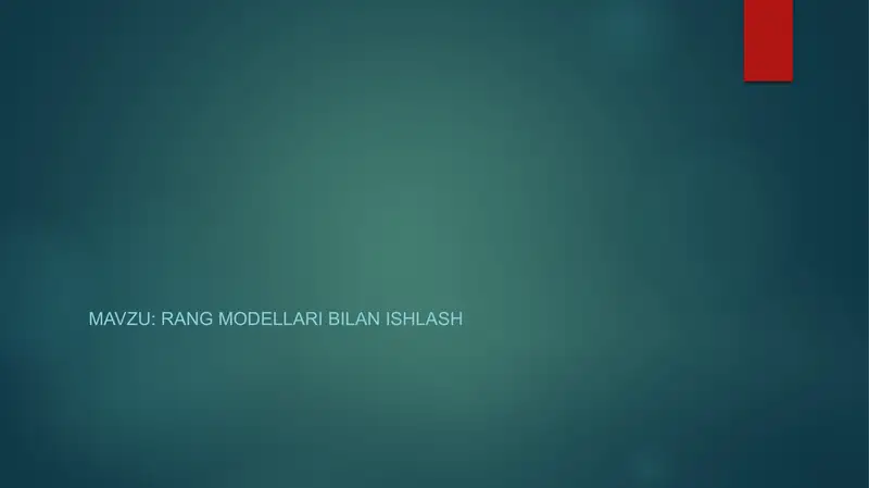 RGB rang modeli