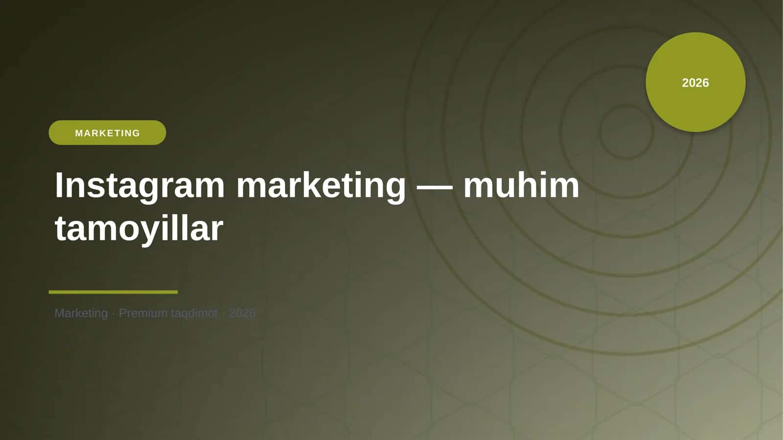 Instagram marketing — muhim tamoyillar