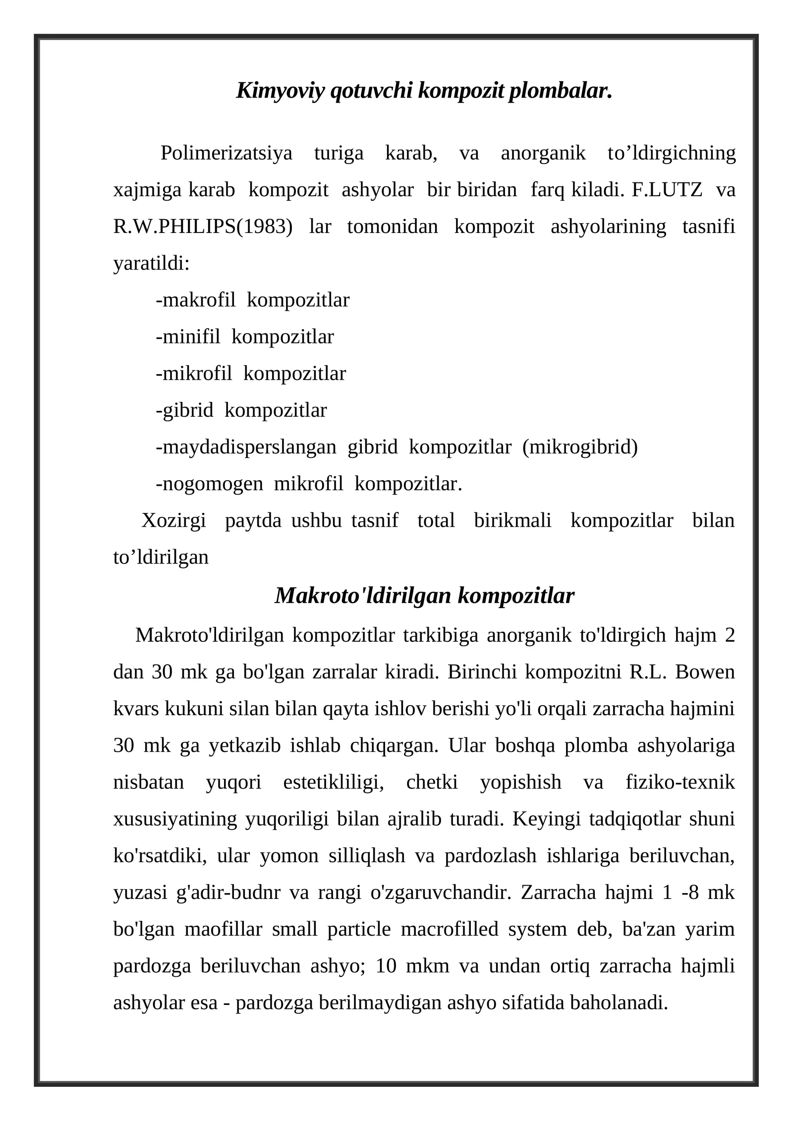 Kompozit plombalar