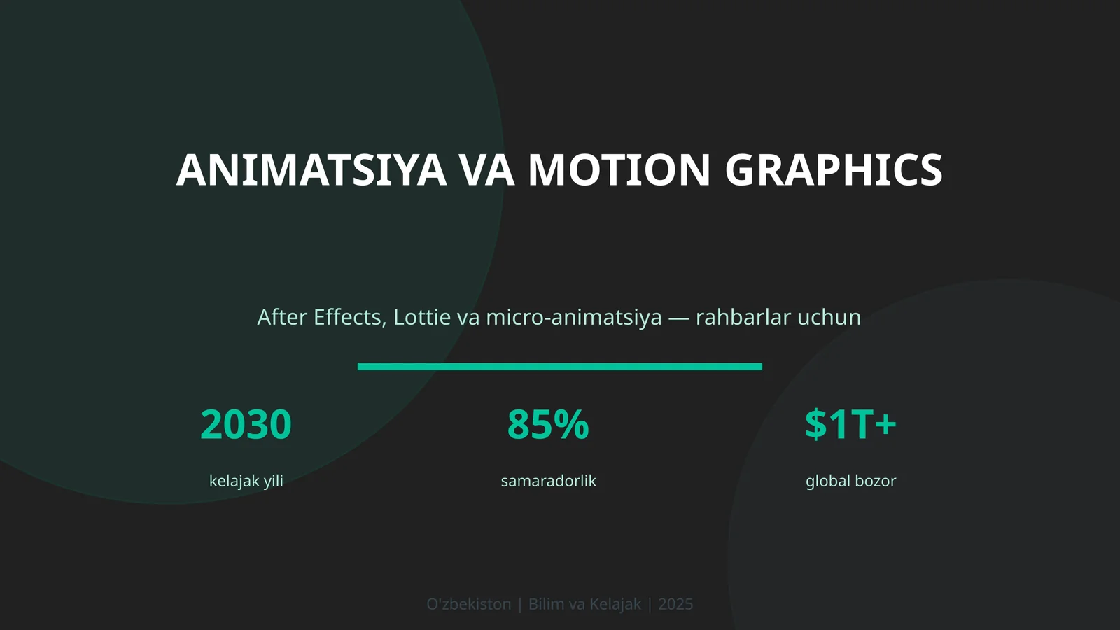 ANIMATSIYA VA MOTION GRAPHICS