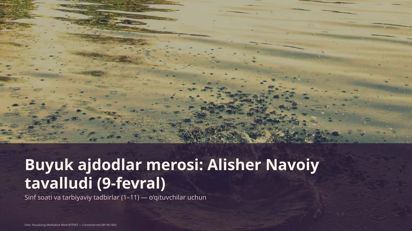 Sinf soati va tarbiyaviy tadbirlar (1–11) — o'qituvchilar uchun